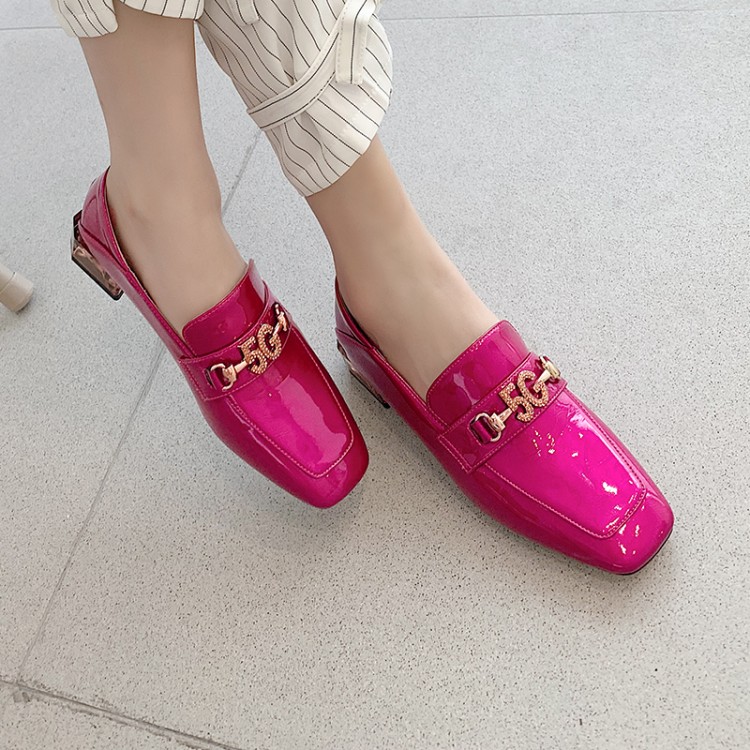 Fashion Flat Shoes with Rhinestone and Metal Decor - Style e.html - Image 5