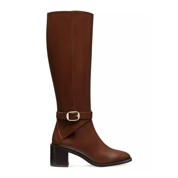 Women's Fashion High Heel High Shaft Boots with Cross Straps and Buckle - Image 5