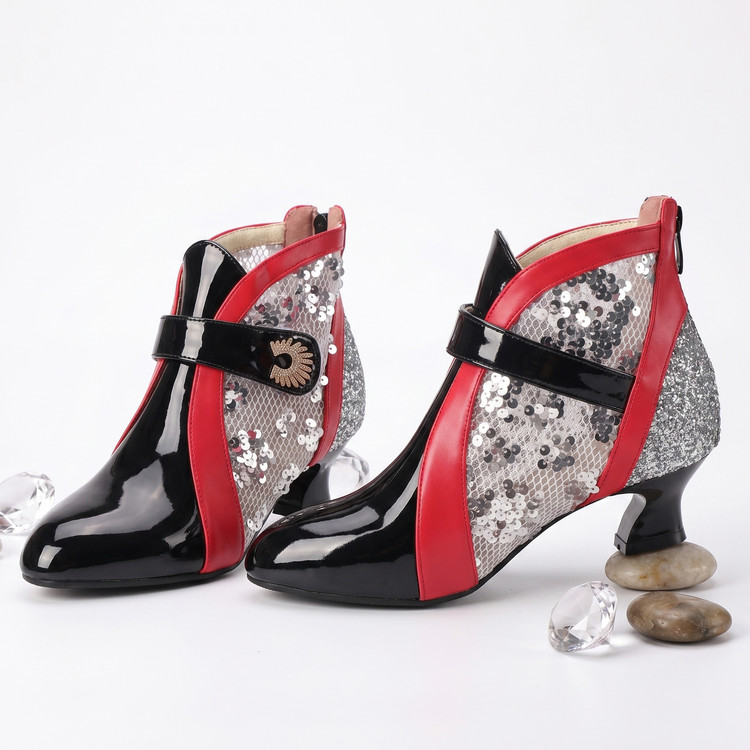 Women's Fashion Pointed Toe Chunky Heel PU Shoes for Casual Business and Events - Image 2