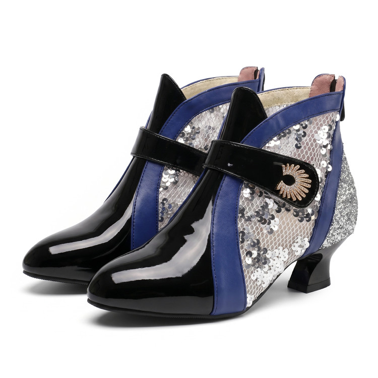 Women's Fashion Pointed Toe Chunky Heel PU Shoes for Casual Business and Events - Image 4