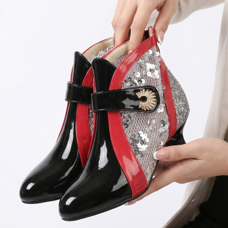 Women's Fashion Pointed Toe Chunky Heel PU Shoes for Casual Business and Events - Image 5
