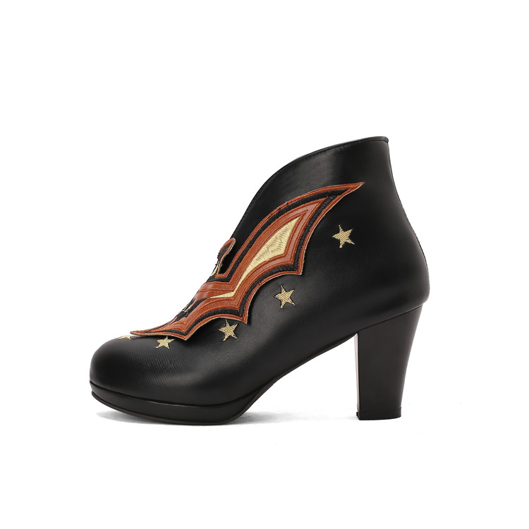 Women's Pointed Toe Chunky Mid Heel Pumps - Style g.html - Image 4
