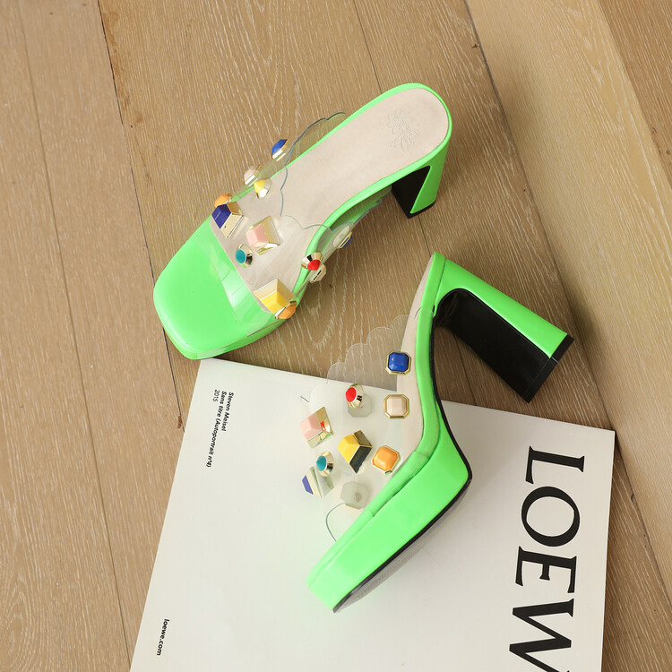 Women's Roman Platform Sandals with Chunky High Heel - Image 3