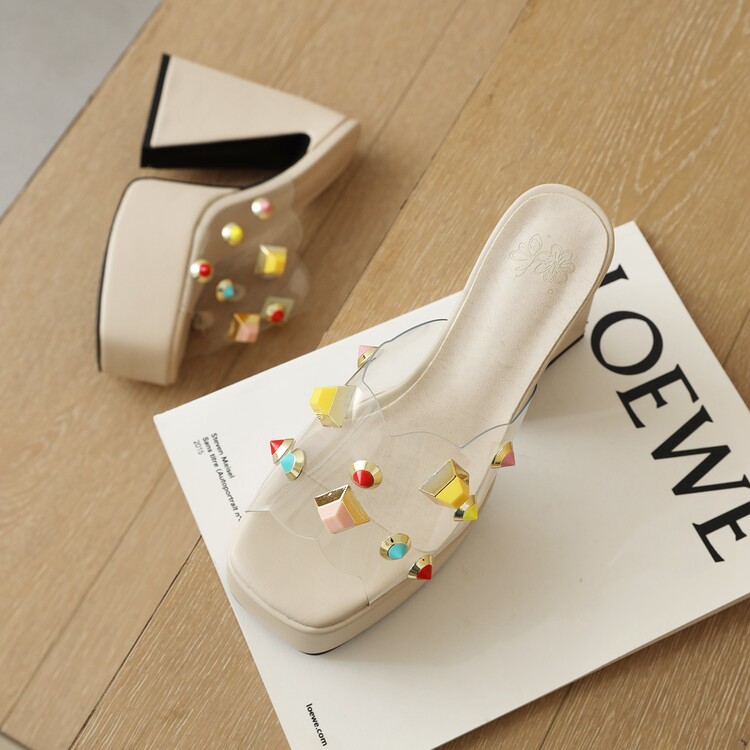 Women's Roman Tassel Sandals with Platform and Horseshoe Heel - Image 5